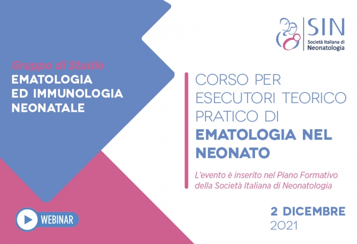 CORSO PER ESECUTORI TEORICO PRATICO DI EMATOLOGIA NEL NEONATO